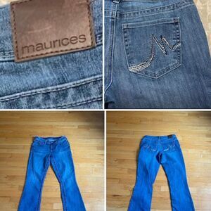 Maurices womens bootcut jeans sz 4L mid rise blue jeans stretch denim